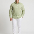 PLUS SIZE MEN SOLID LINEN SHIRT| XL-7XL