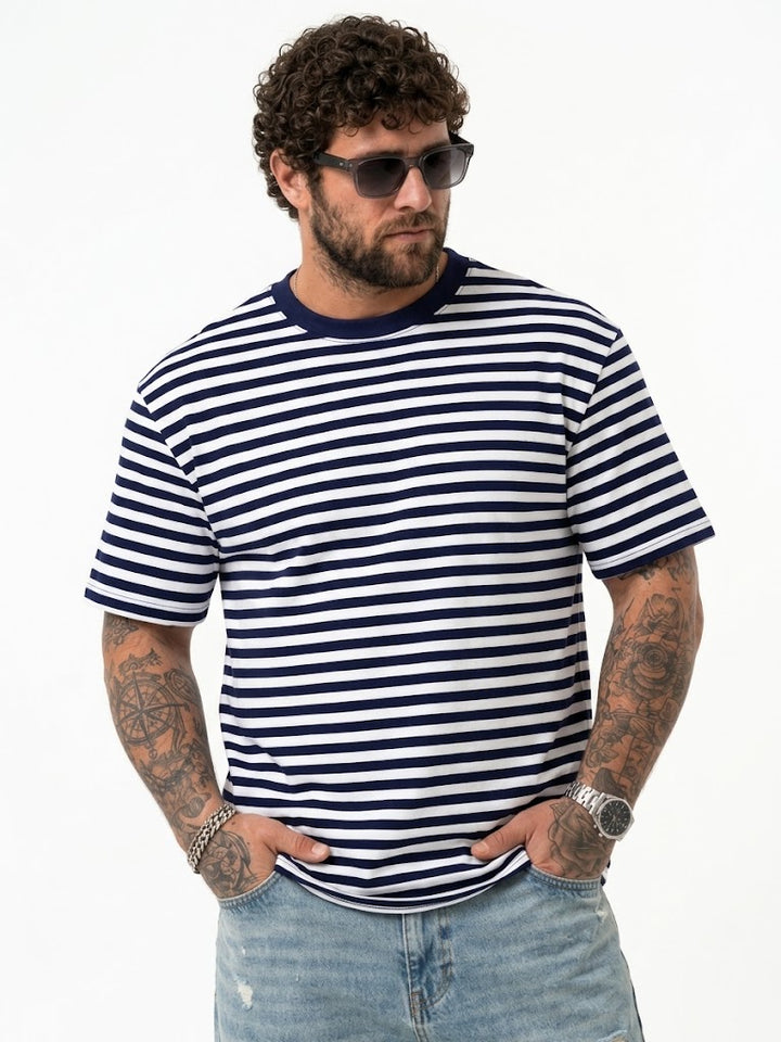PLUS SIZE MEN STRIPER T-SHIRT | XL-7XL
