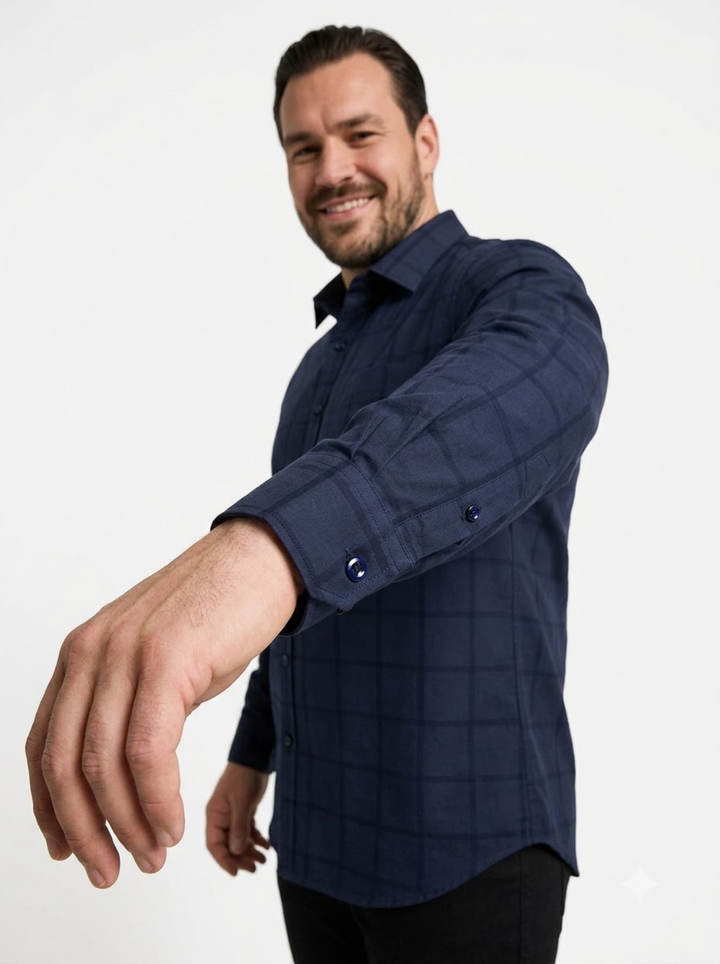PLUS SIZE SELF CHECK SHIRT FOR MEN | XL-7XL