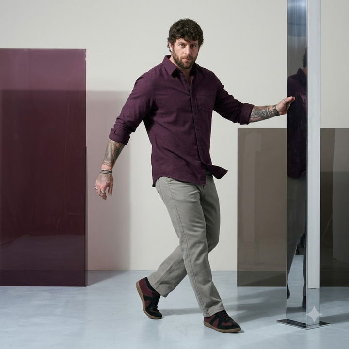 PLUS SIZE SOLID OXFORD FOR MEN | XL-7XL