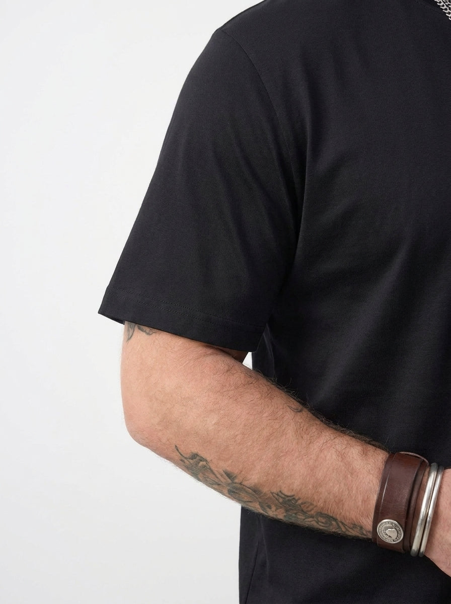 PLUS SIZE MERCERIZED COTTON T-SHIRT FOR MEN | XL-7XL