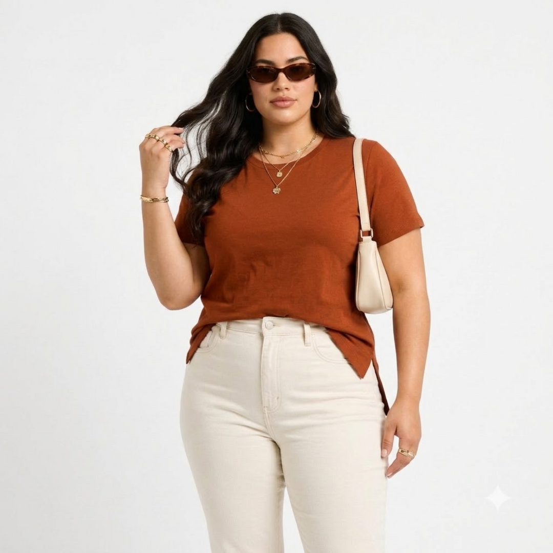 PLUS SIZE WOMEN’S SOLID TSHIRT | XL-7XL