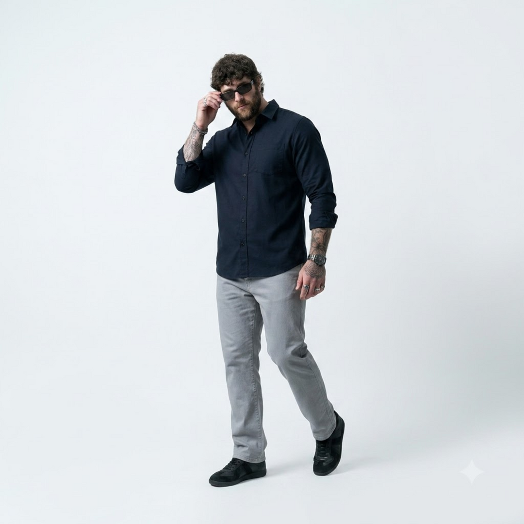 PLUS SIZE SOLID OXFORD SHIRT FOR MEN | XL-7XL