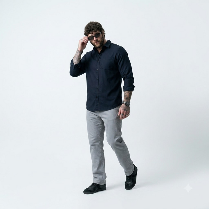 PLUS SIZE SOLID OXFORD SHIRT FOR MEN | XL-7XL