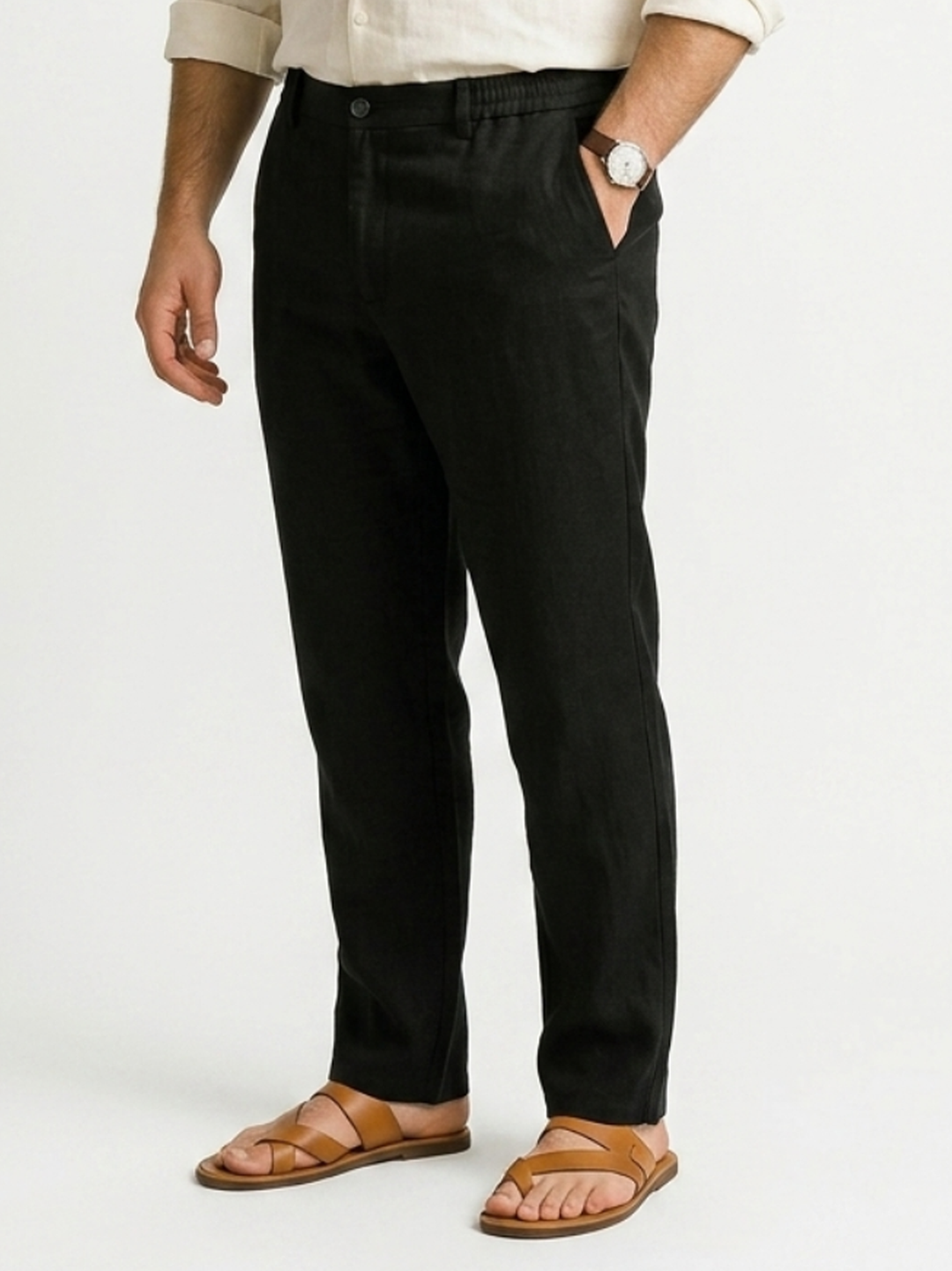 PLUS SIZE MEN LINEN PULL ON PANT | XL-7XL