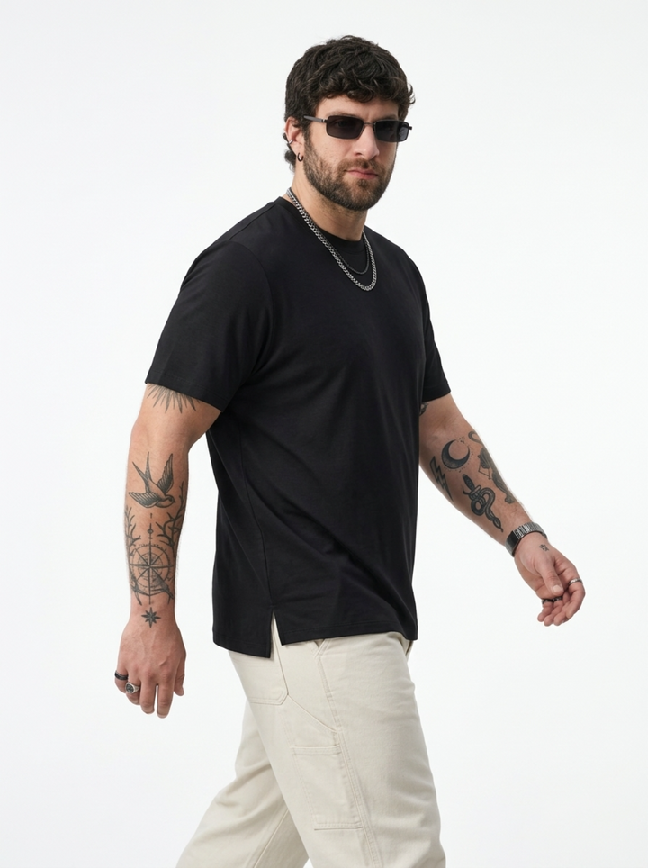 PLUS SIZE BAMBOO COTTON LYCRA T-SHIRT FOR MEN | XL-7XL