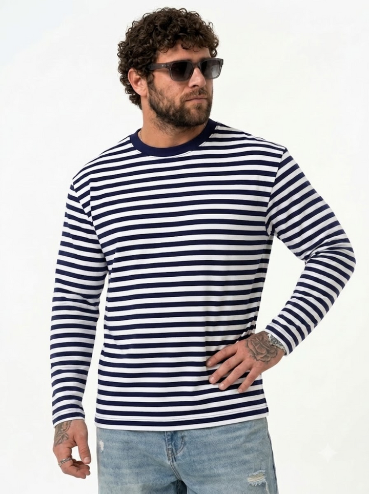 PLUS SIZE MEN STRIPER T-SHIRT | XL-7XL
