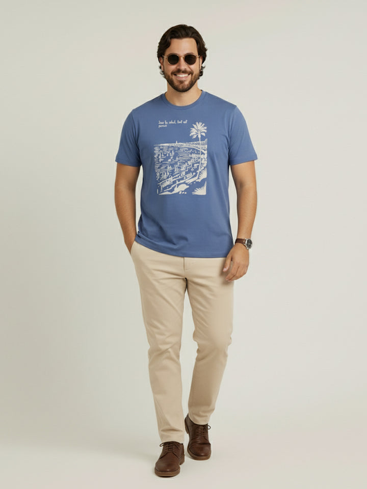 PLUS SIZE SAINT TROPEZ HOLIDAY T-SHIRT FOR MEN | XL-7XL