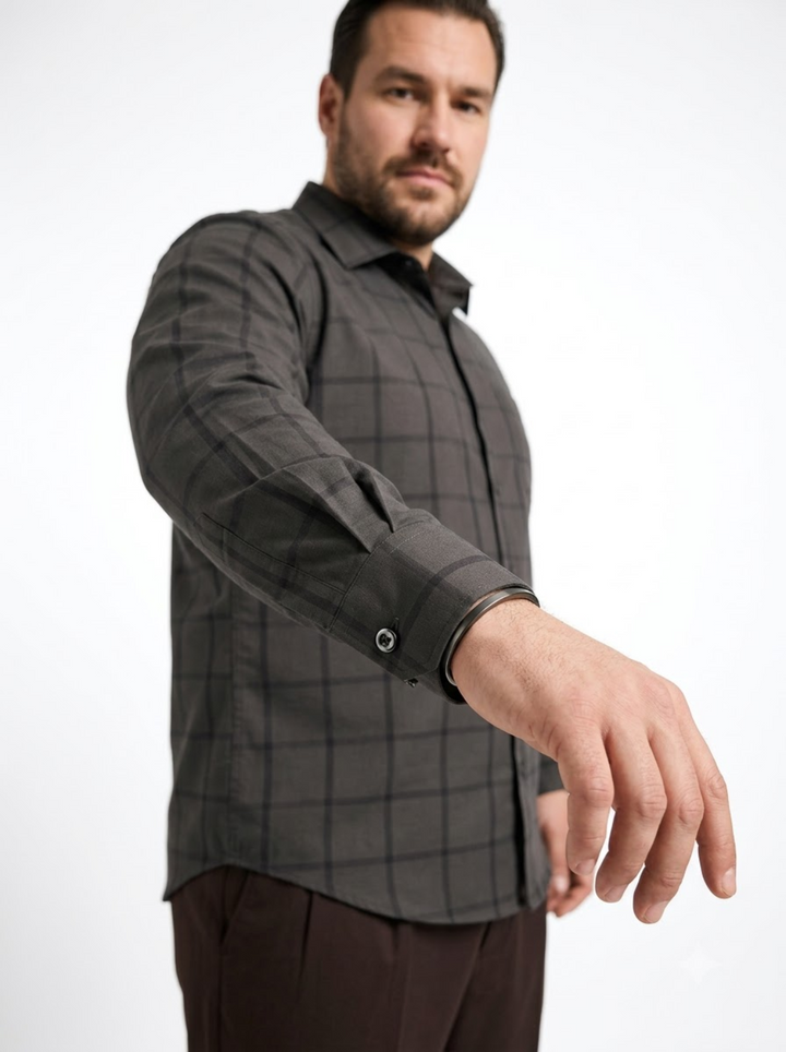 PLUS SIZE SELF CHECK SHIRT FOR MEN | XL-7XL