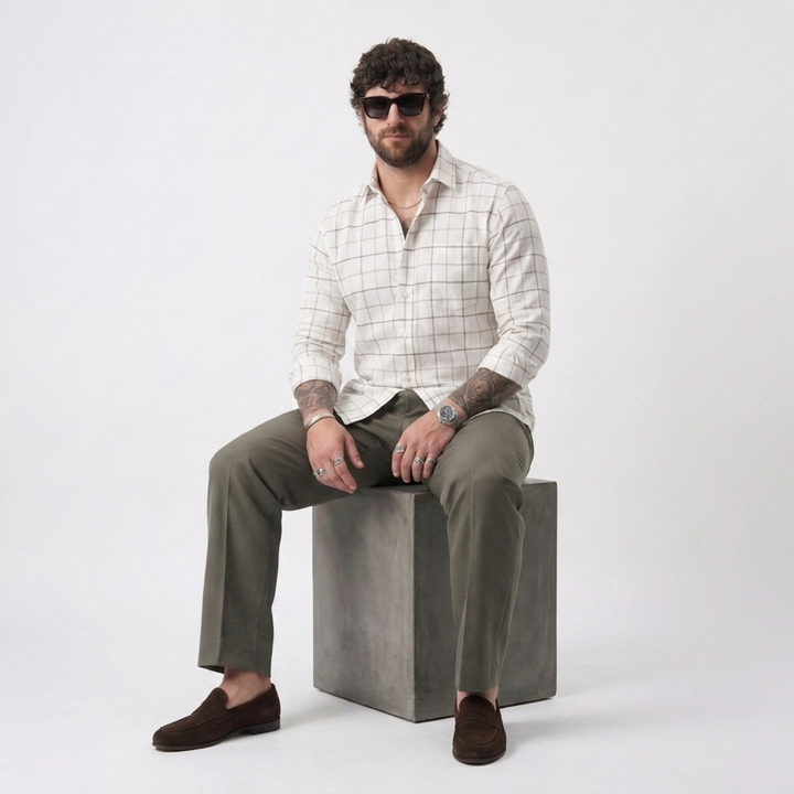 PLUS SIZE MEN’S CHECK SHIRT | XL-7XL
