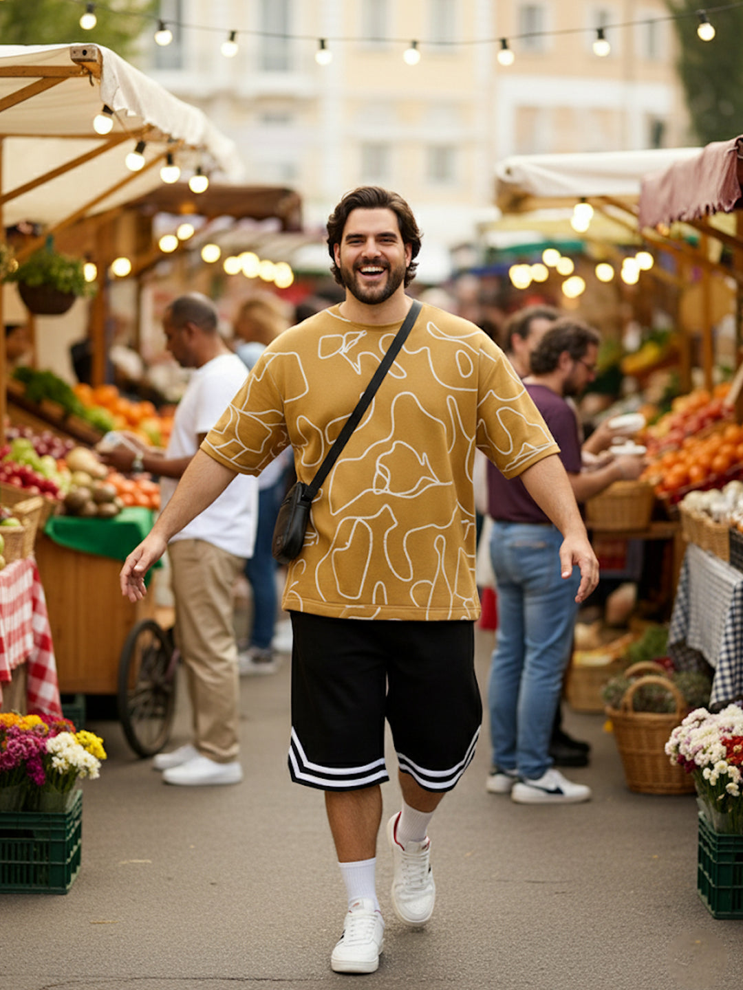 PLUS SIZE  PRINTED HANGOUT T-SHIRT FOR MEN | XL-7XL