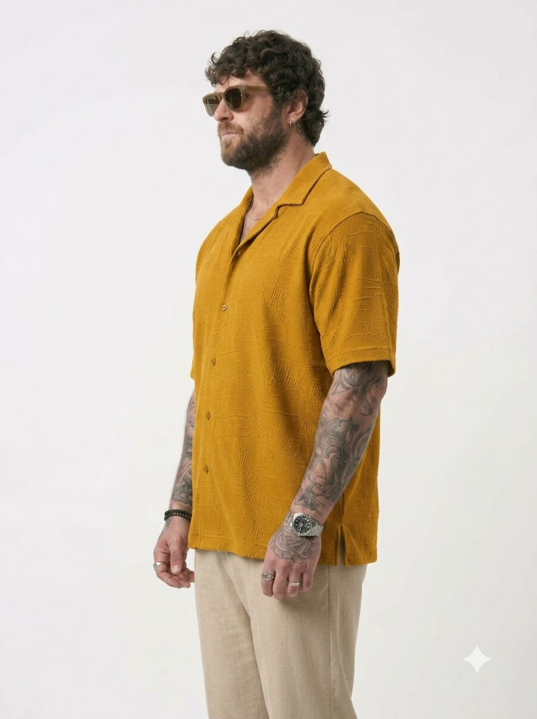 PLUS SIZE RESORT JACQURD SHIRT FOR MEN | XL-7XL