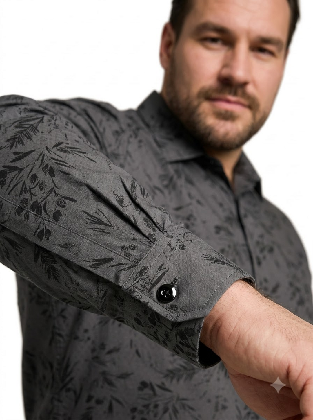 PLUS SIZE DOBBY PRINTED SHIRT FOR MEN | XL-7XL