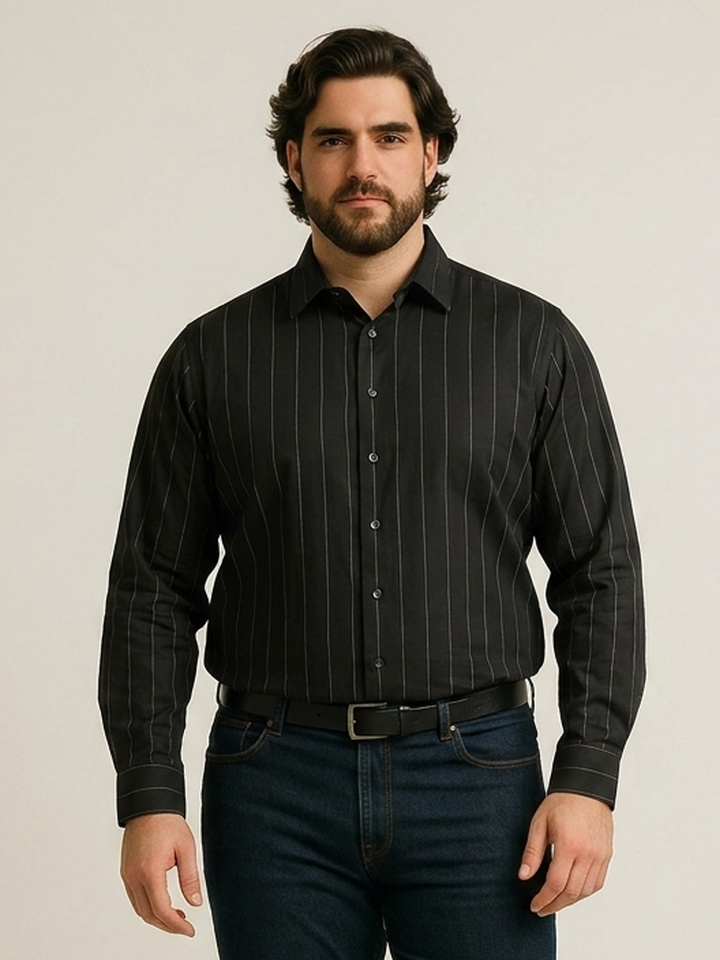 PLUS SIZE MEN STRIPE -SHIRT| XL-7XL