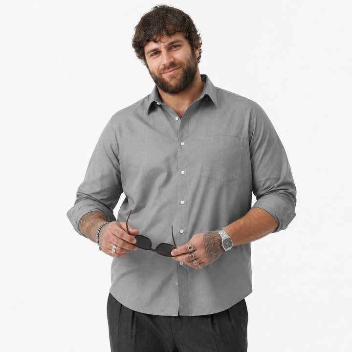 PLUS SIZE SOLID SHIRT FOR MEN | XL-7XL