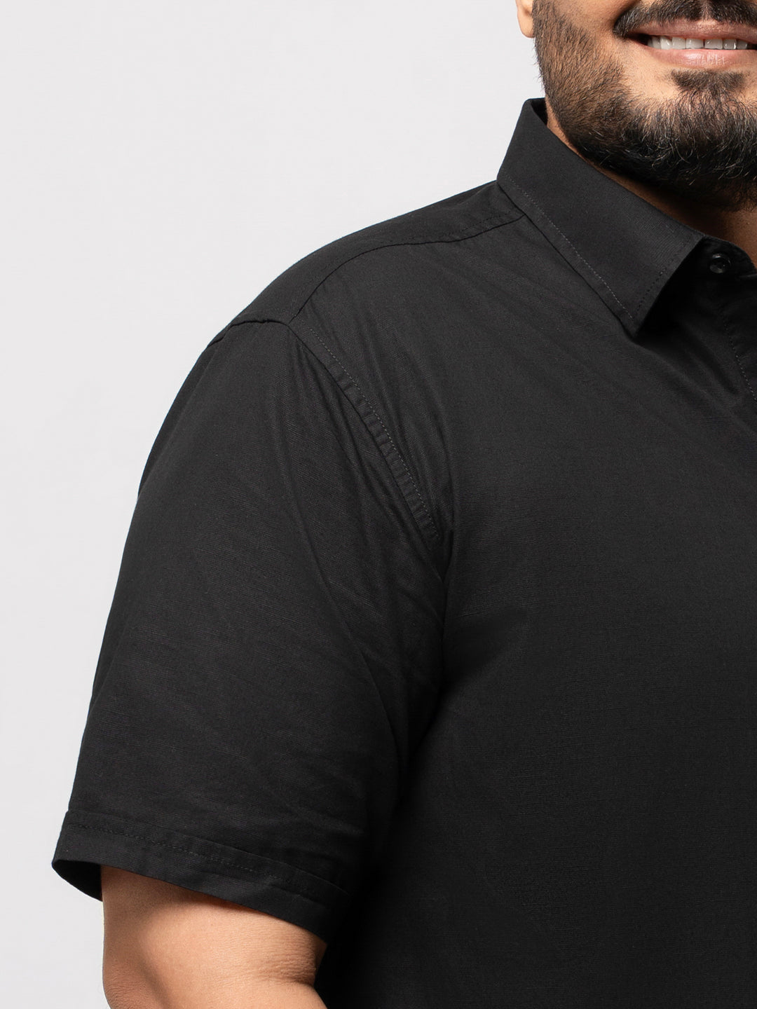 Plus size Soft Cotton Lounge Half Sleeve Shirt For Men | XL-7XL