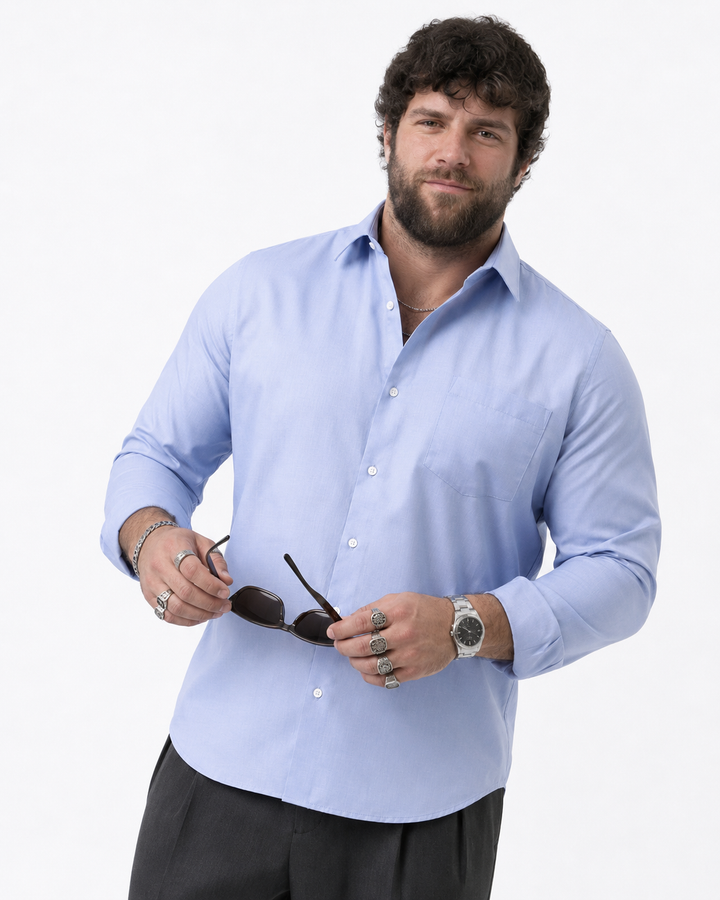 PLUS SIZE SOLID SHIRT FOR MEN | XL-7XL