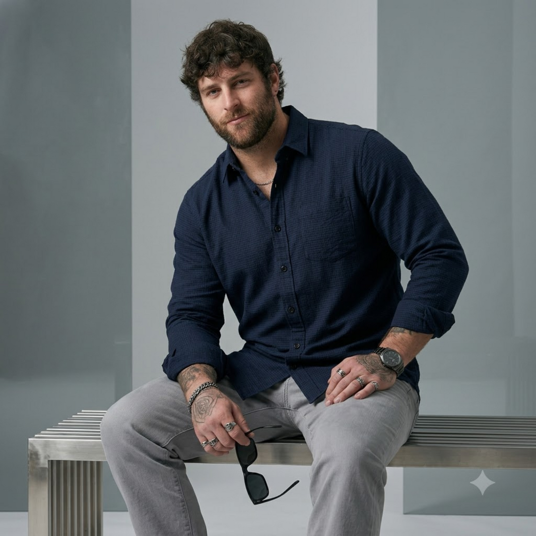 PLUS SIZE SOLID OXFORD SHIRT FOR MEN | XL-7XL