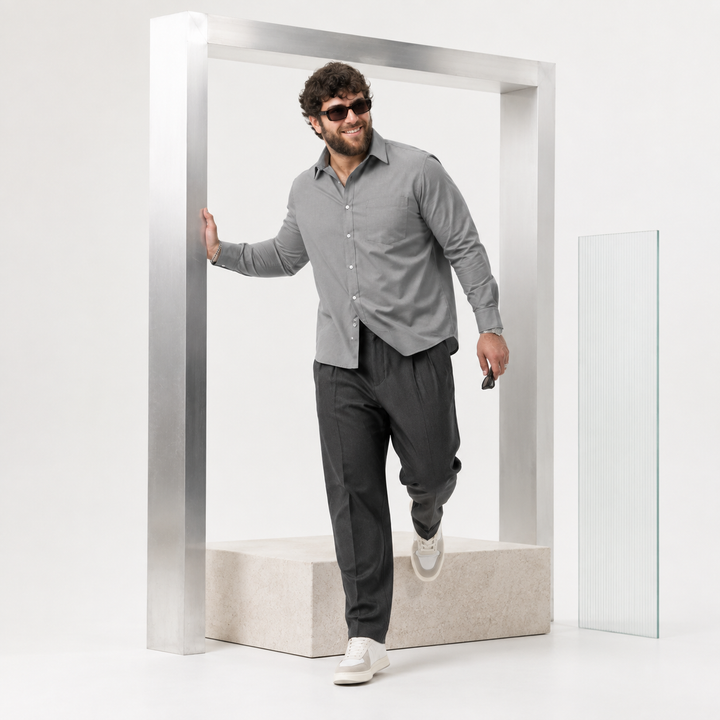 PLUS SIZE SOLID SHIRT FOR MEN | XL-7XL
