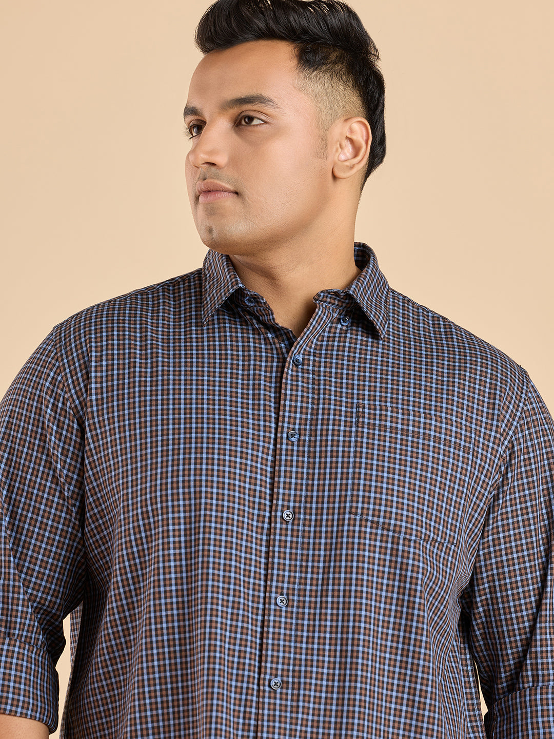 Timeless Vintage Gingham Melange Shirt