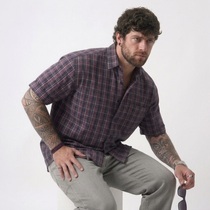 PLUS SIZE MEN’S CHECK SHIRT | XL-7XL