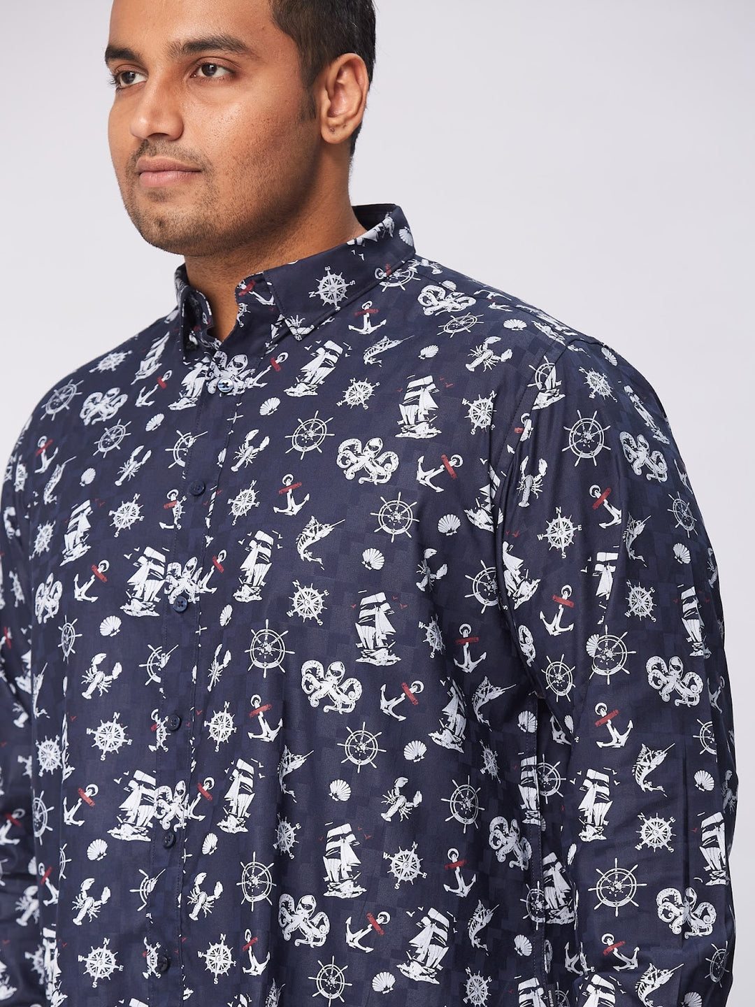 BIG HELLO - THE PLUS LIFE-Men Nautical Shirts