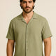 PLUS SIZE LOUNGE SEERSUCKER STRETCH HALF SLEEVE SHIRT FOR MEN | XL-7XL