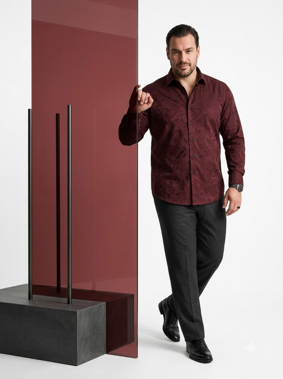 PLUS SIZE JACQURD SHIRT FOR MEN | XL-7XL