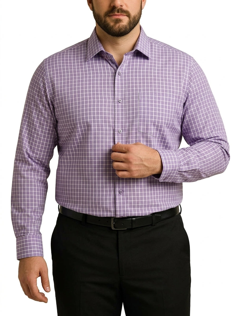 PLUS SIZE CHECK GIZA SHIRT FOR MEN | XL-7XL