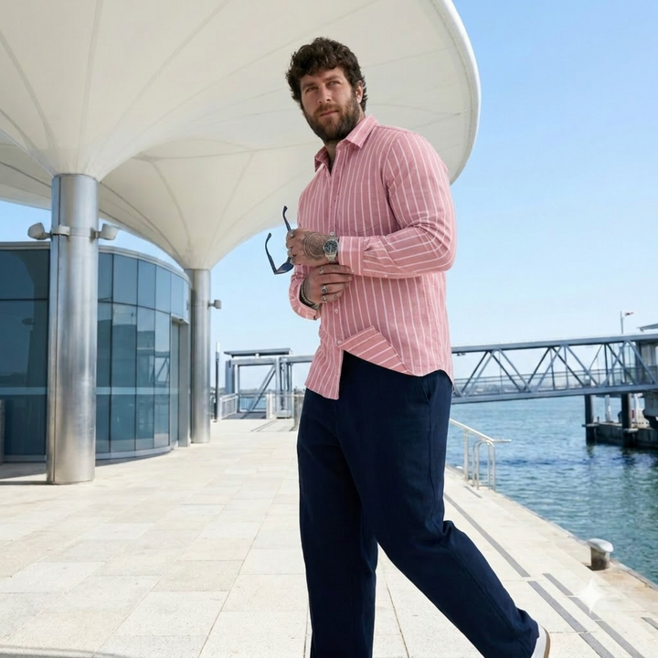 PLUS SIZE STRIPE SHIRT FOR MEN | XL-7XL