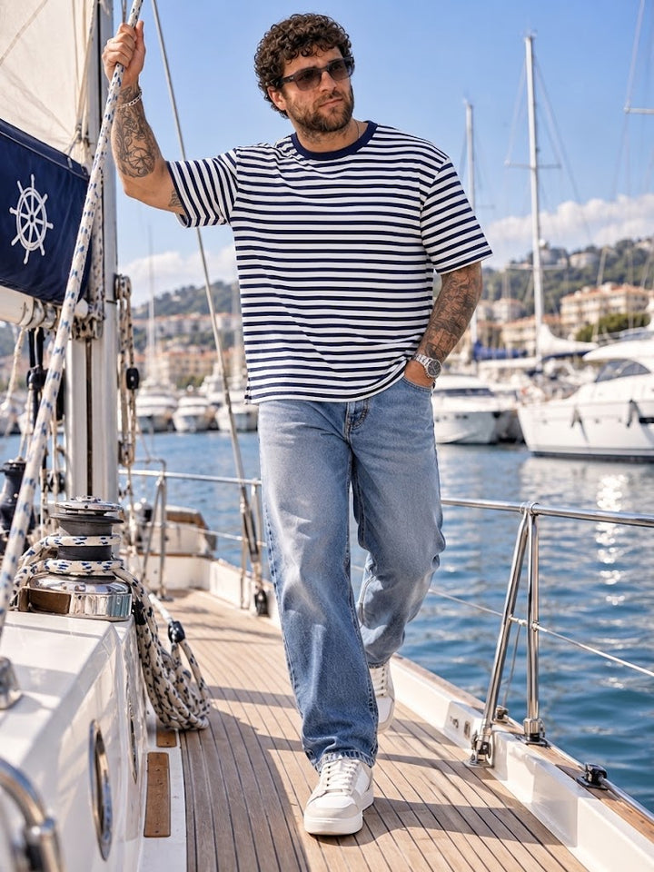 PLUS SIZE MEN STRIPER T-SHIRT | XL-7XL
