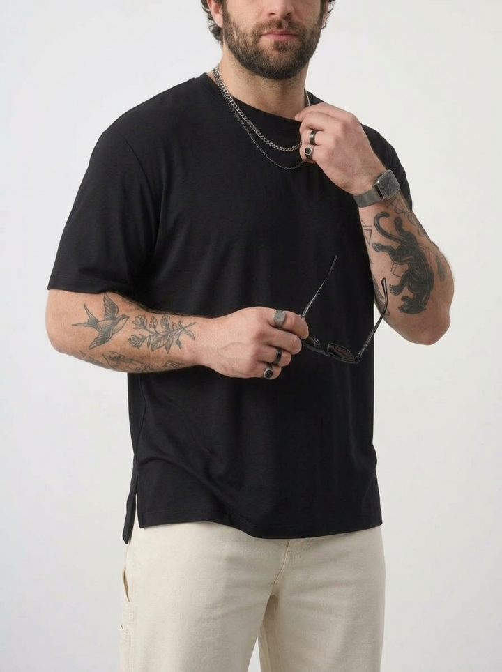 PLUS SIZE BAMBOO COTTON LYCRA T-SHIRT FOR MEN | XL-7XL
