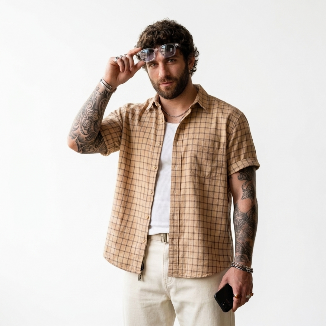 PLUS SIZE MEN’S CHECK SHIRT | XL-7XL