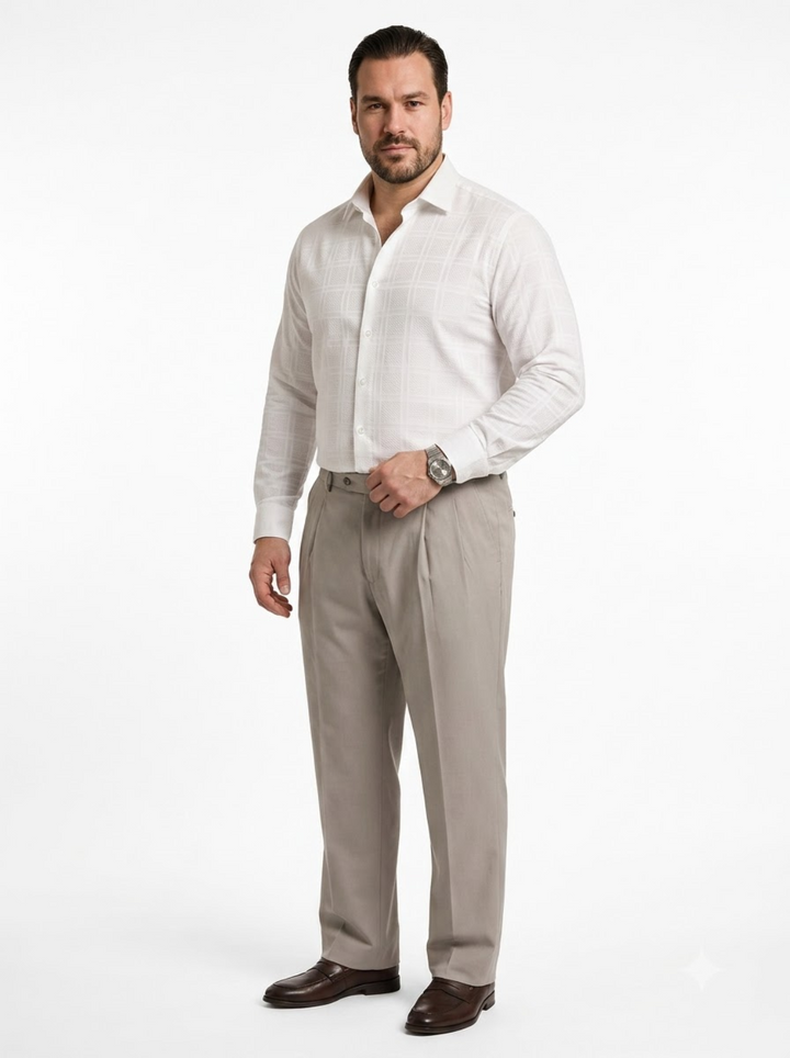 PLUS SIZE SELF CHECK SHIRT FOR MEN | XL-7XL