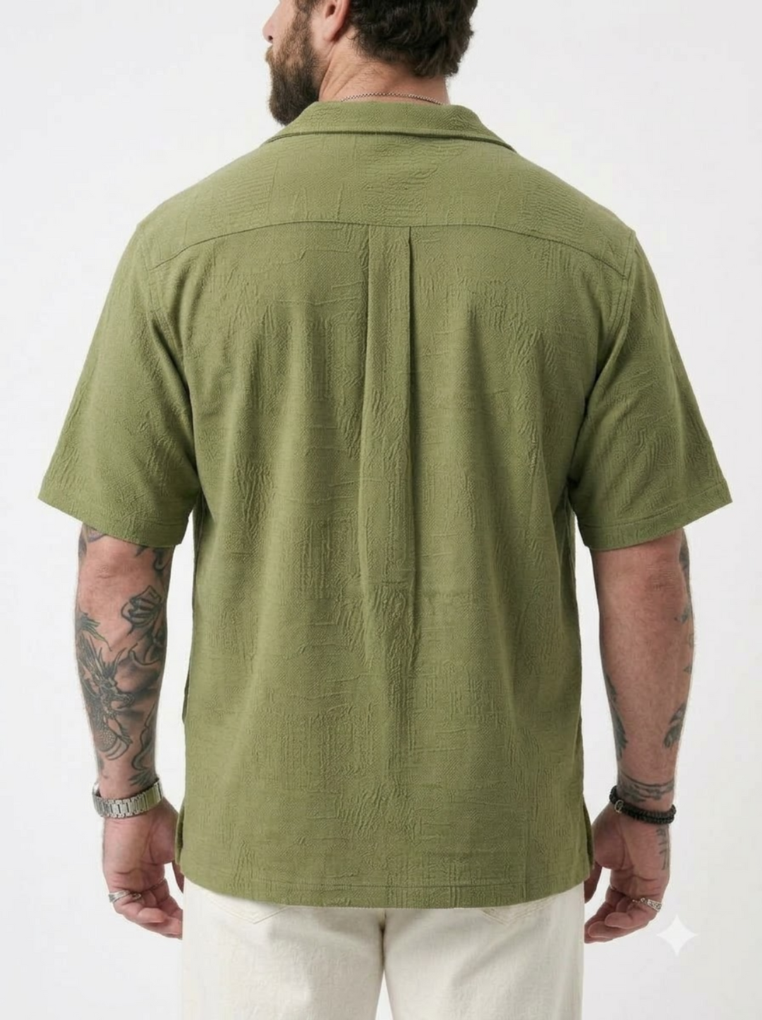 PLUS SIZE RESORT JACQURD SHIRT FOR MEN | XL-7XL