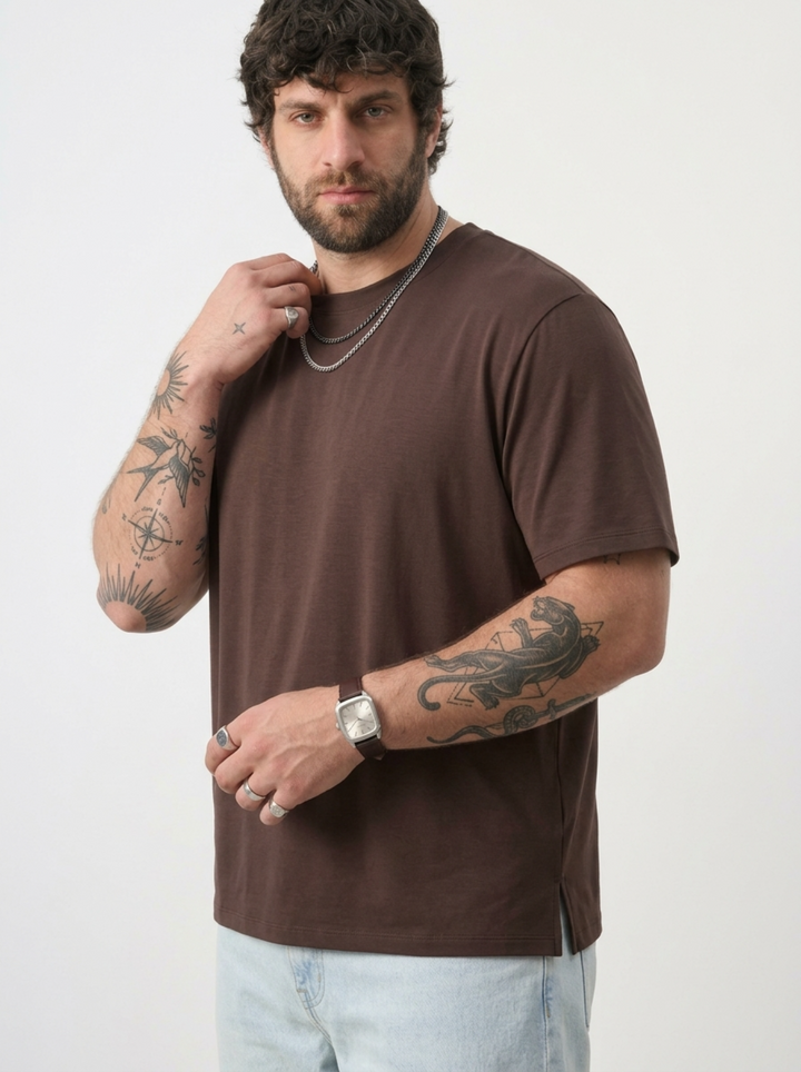 PLUS SIZE BAMBOO COTTON LYCRA T-SHIRT FOR MEN | XL-7XL