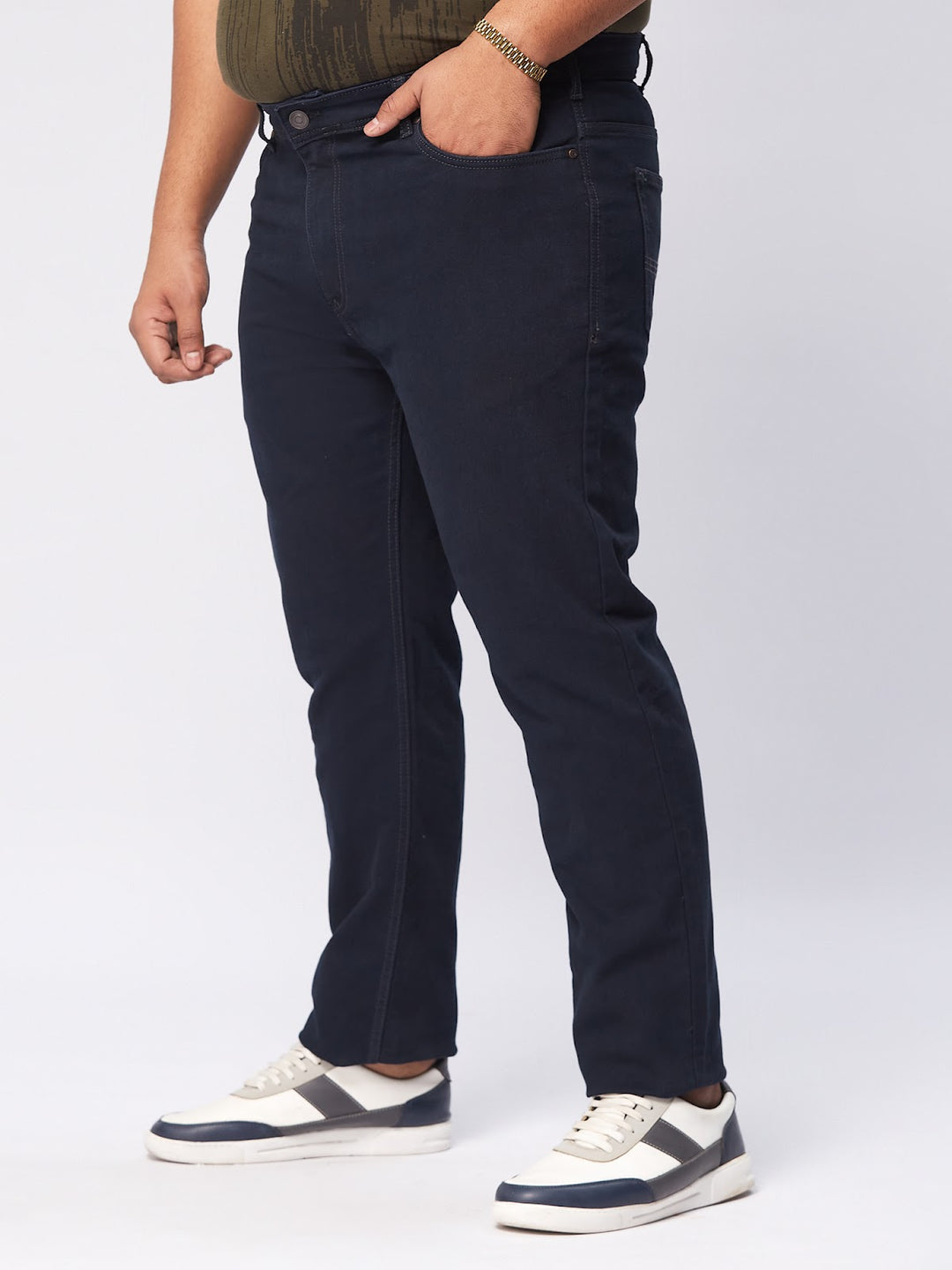 Dark Wash Cotton Stretch Jeans