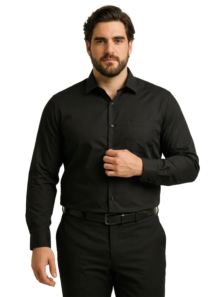 PLUS SIZE SOLID GIZASHIRT FOR MEN | XL-7XL