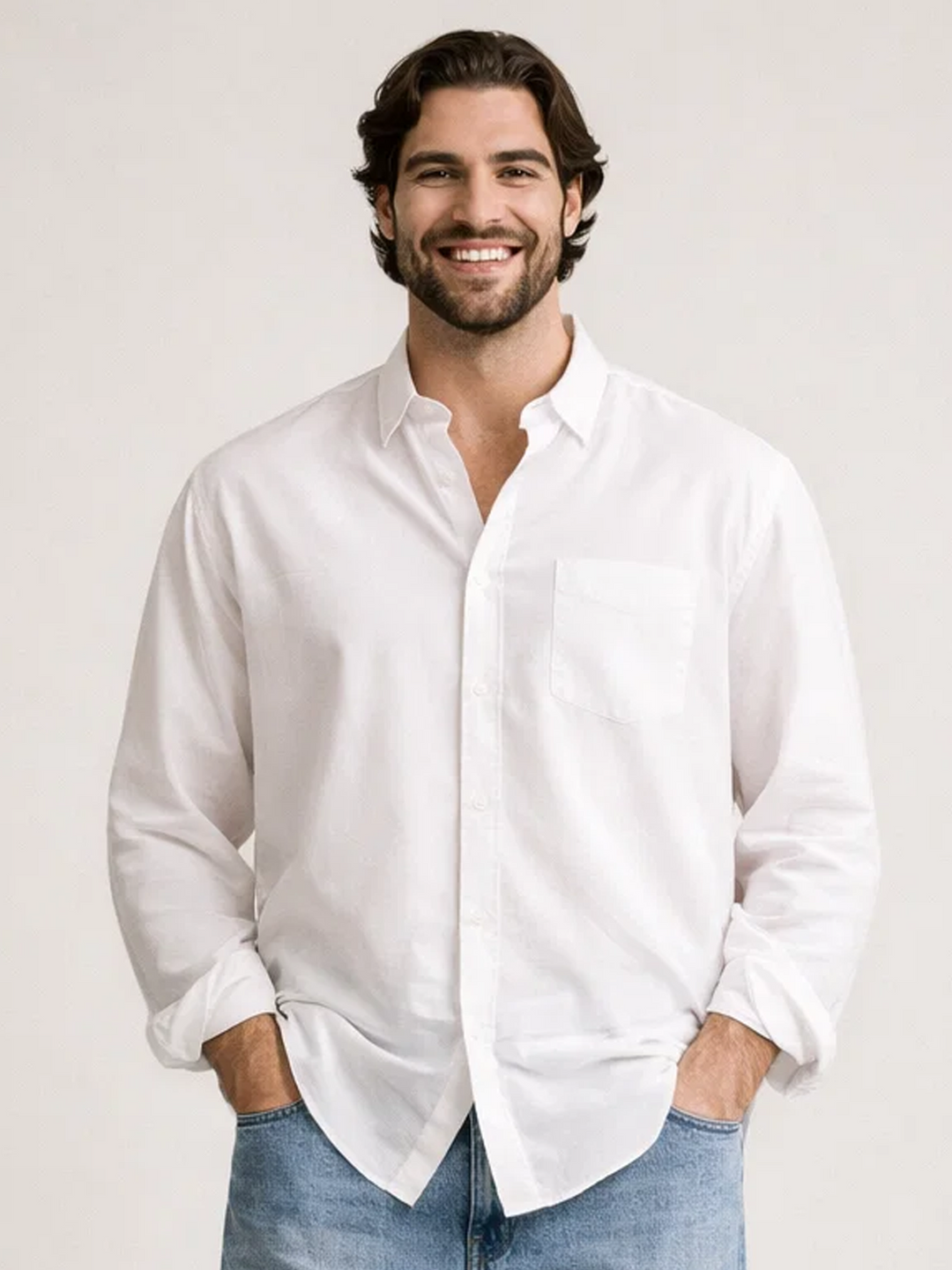 PLUS SIZE SOLID OXFORD SHIRT FOR MEN | XL-7XL