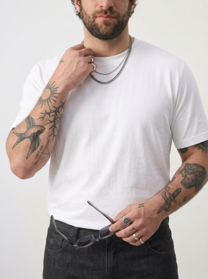 PLUS SIZE BAMBOO COTTON LYCRA T-SHIRT FOR MEN | XL-7XL