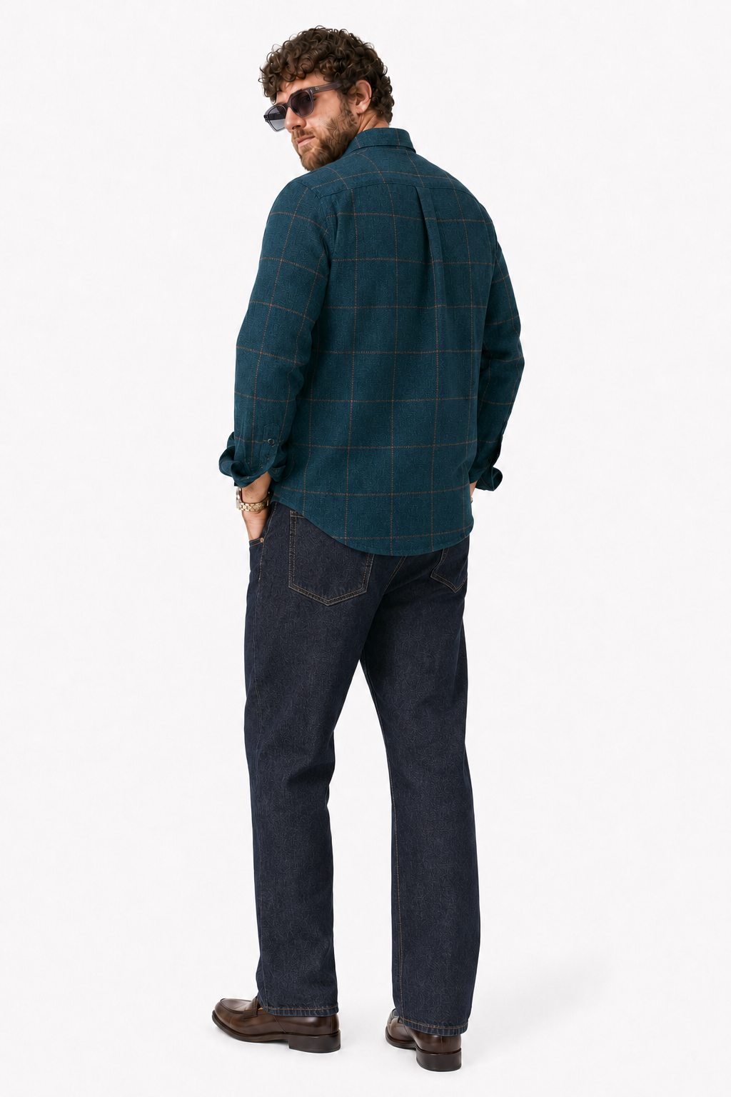 PLUS SIZE LINEN CHECK SHIRT FOR MEN | XL-7XL