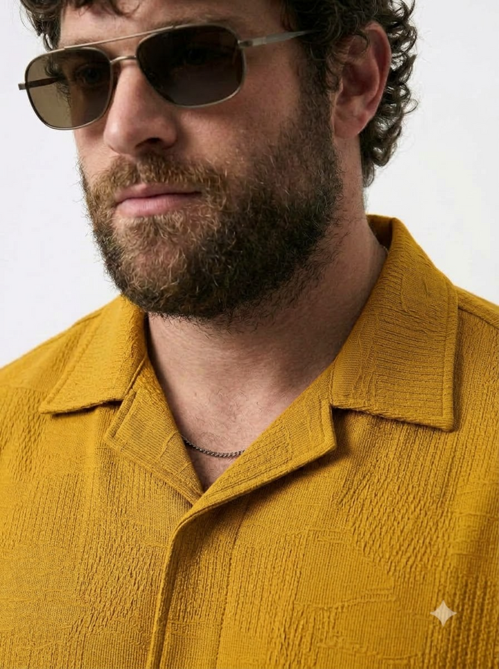 PLUS SIZE RESORT JACQURD SHIRT FOR MEN | XL-7XL