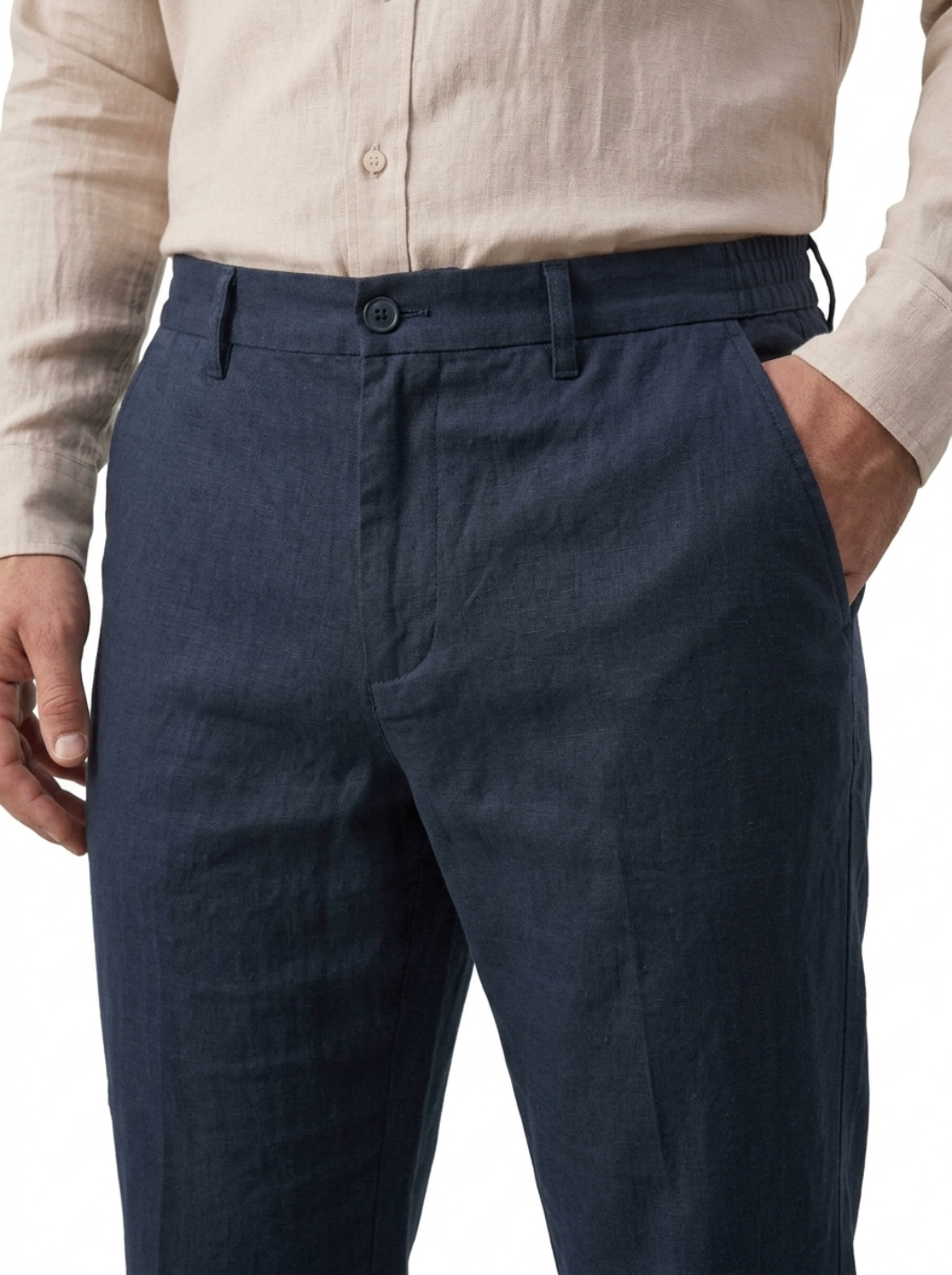PLUS SIZE MEN’S LINEN PULLON PANT | XL-7XL