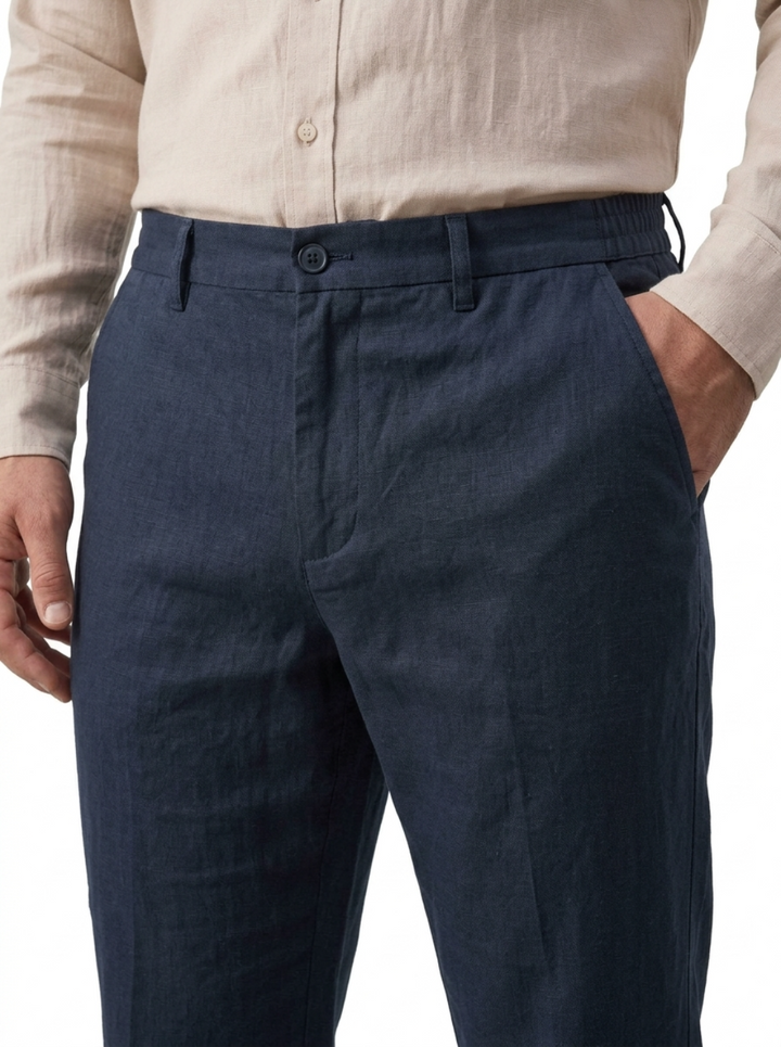 PLUS SIZE MEN’S LINEN PULLON PANT | XL-7XL