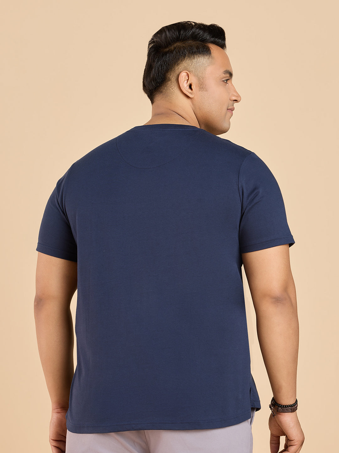 PLUS SIZE STRUCTURE KNIT GRAPHIC T-SHIRT FOR MEN | XL-7XL