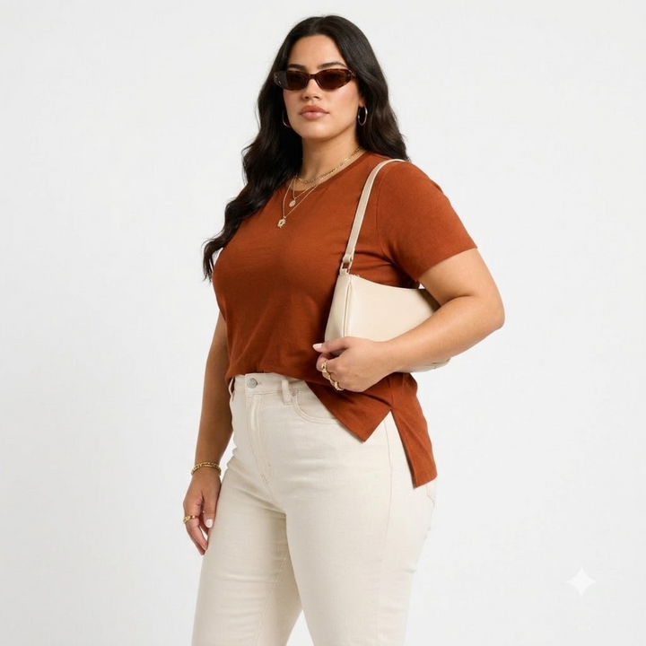 PLUS SIZE WOMEN’S SOLID TSHIRT | XL-7XL