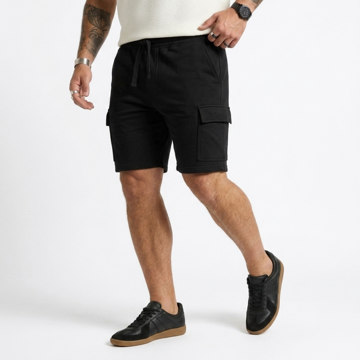 PLUS SIZE MEN’S KNIT CARGO LOUNGE SHORT | XL-7XL