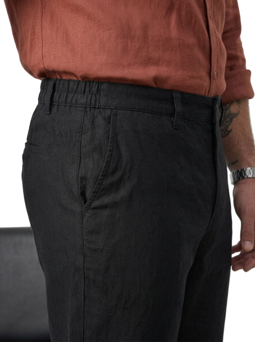 PLUS SIZE MEN’S LINEN PULLON PANT | XL-7XL