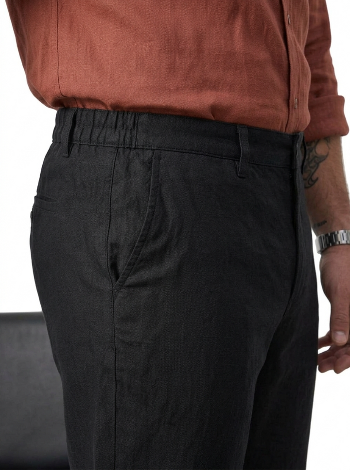 PLUS SIZE MEN’S LINEN PULLON PANT | XL-7XL