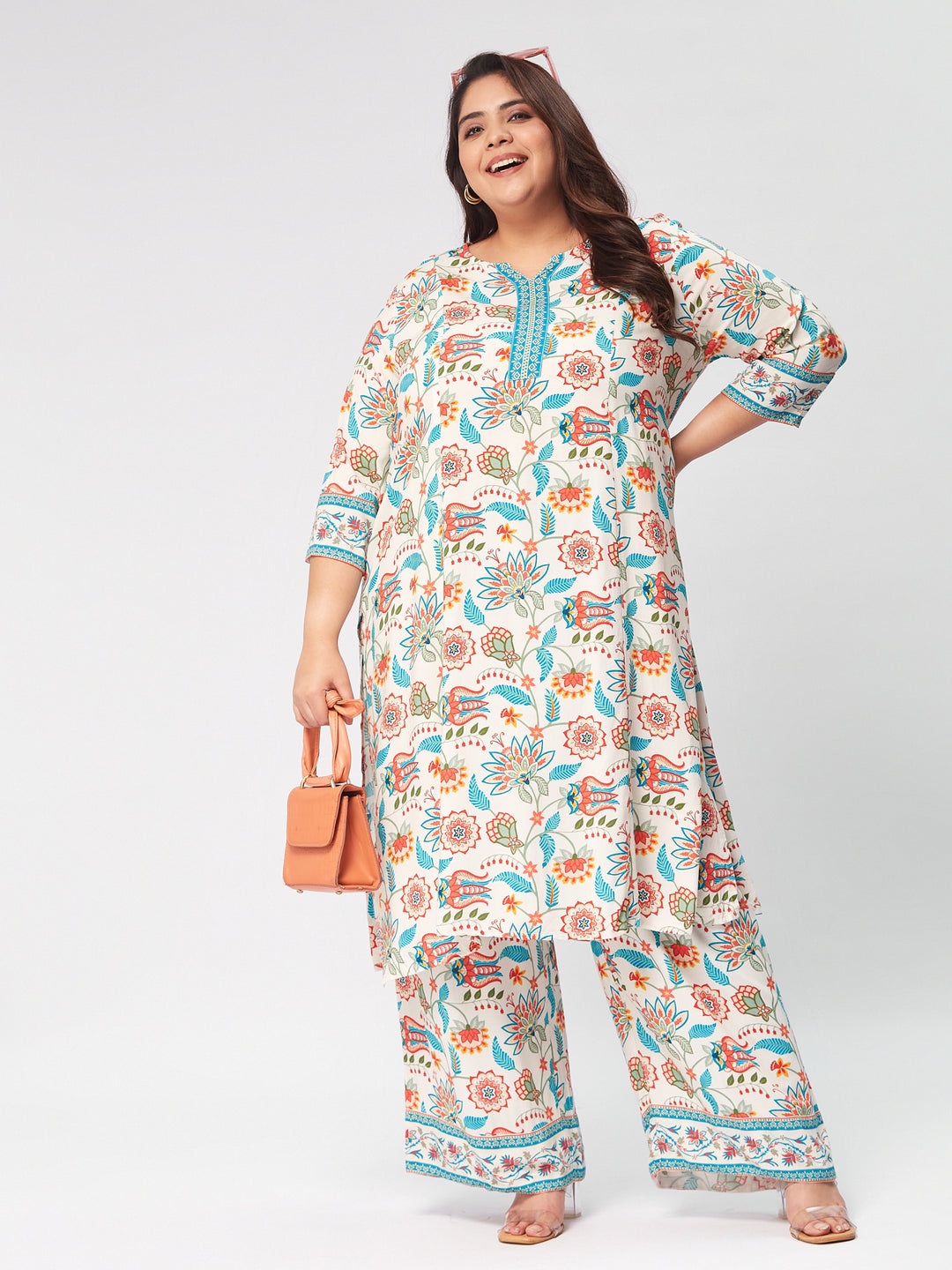 Whimsical Blossoms  Printed Kurta Set